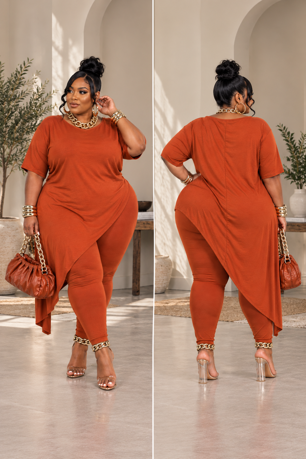 PLUS SIZE "FALLIN FOR ME"2-PIECE SET-67