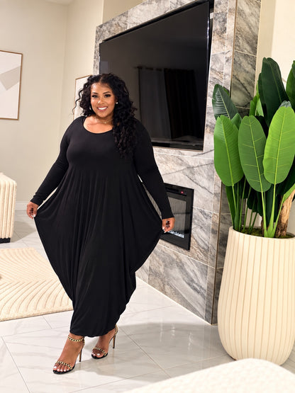 PLUS SIZE LONG SLEEVE HAREM DRESS-02