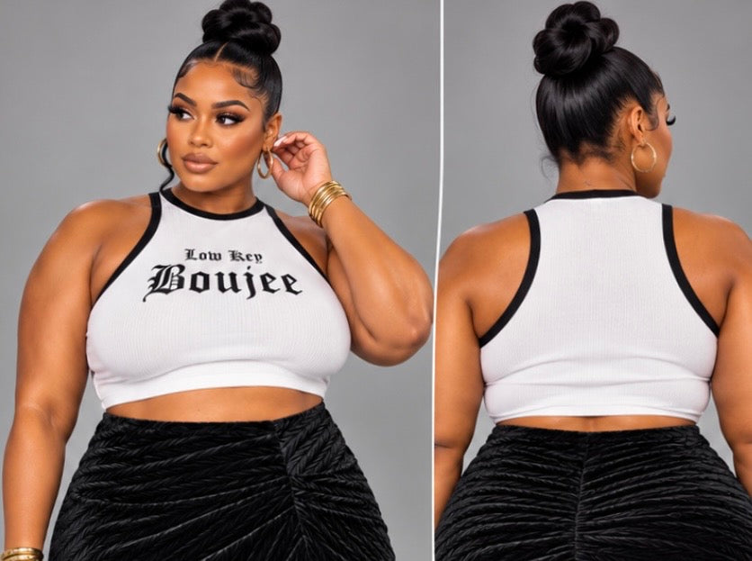 PLUS SIZE "LOW KEY BOUJEE" TANK